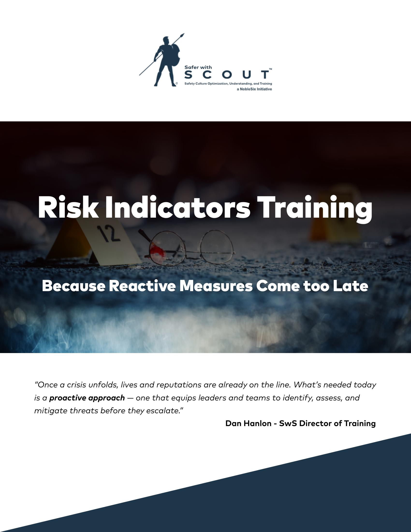 Risk Indicators Training white paper cover